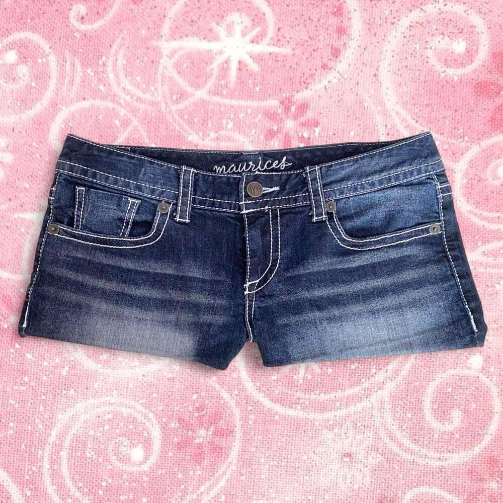 y2k maurices low rise denim shorts